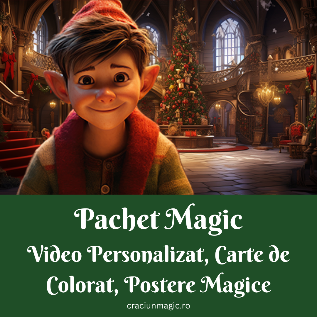 PACHET MAGIC: Video Personalizat, Carte de Colorat Digital și Postere Digitale