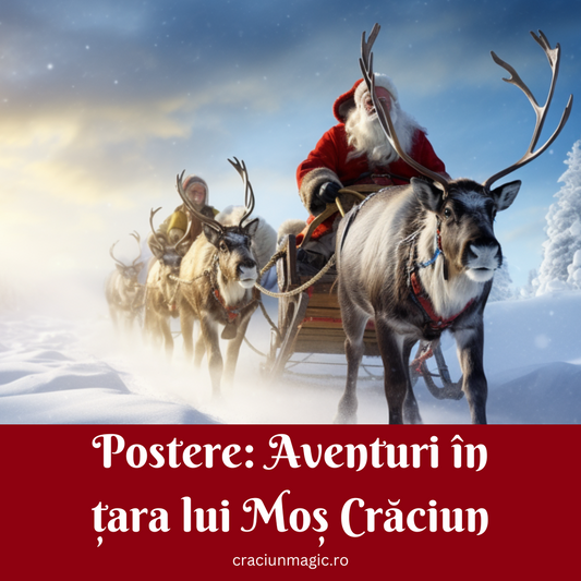 Postere digitale gata de print: Aventuri în Țara lui Moș Crăciun